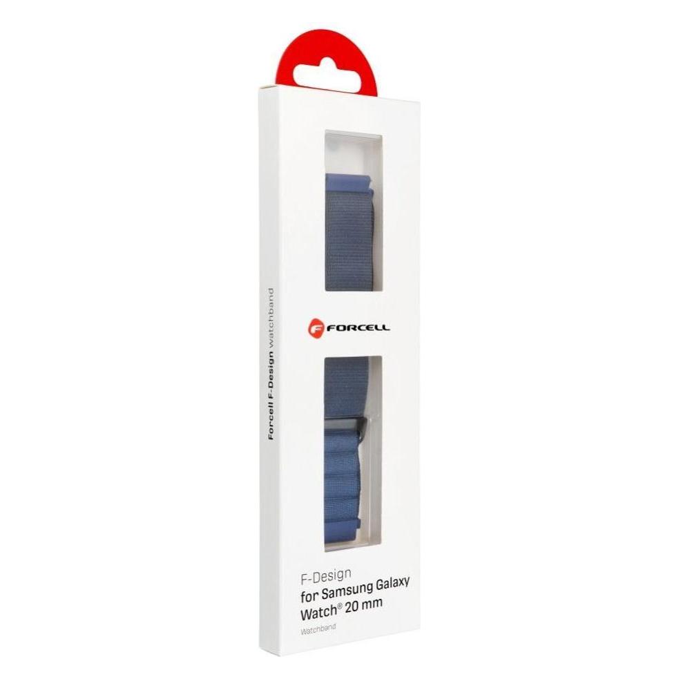 Forcell Strap F-DESIGN FS05 strap for SAMSUNG Watch 20 mm dark navy (20 mm, Polyesterfaser) (48602736)