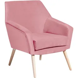 SESSEL Kachka Bezug Samtvelour Buche natur / rosé