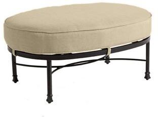 Replacement Oval Ottoman - 28x42 - Box Edge, Canvas Sand Sunbrella - Ballard Designs