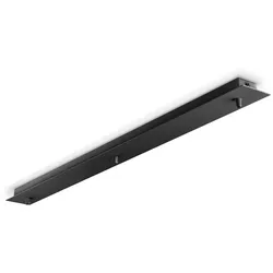 Ideal Lux Baldachin LINEAR STANDARD, eckig, 88cm, 3-fach, Überstand-Blende, schwarz IDEA-123301