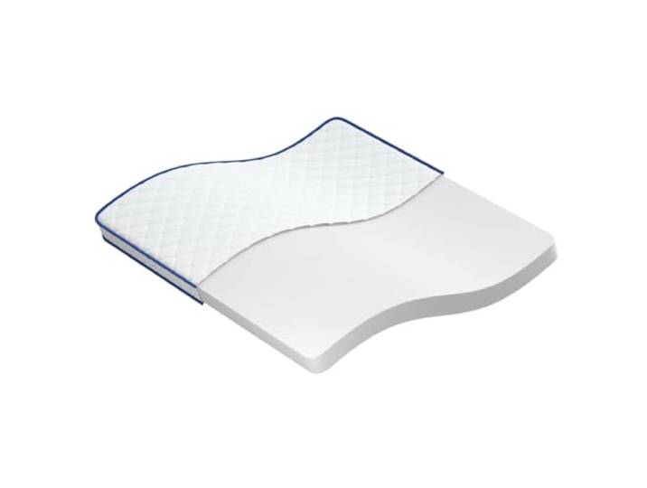 Matratze aus Memory-Schaum, weiß, 200 x 200 x 17 cm, weich Einseitiger Memory-Schaum, atmungsaktives Polyestergewebe, Stoß- und Geräuschdämpfung, mehrere Schichten
