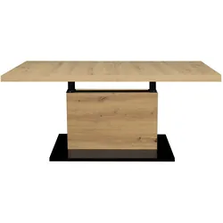 COUCHTISCH Höhenverstellbar Else 3 120x56x70 Holzwerkstoff Asteiche