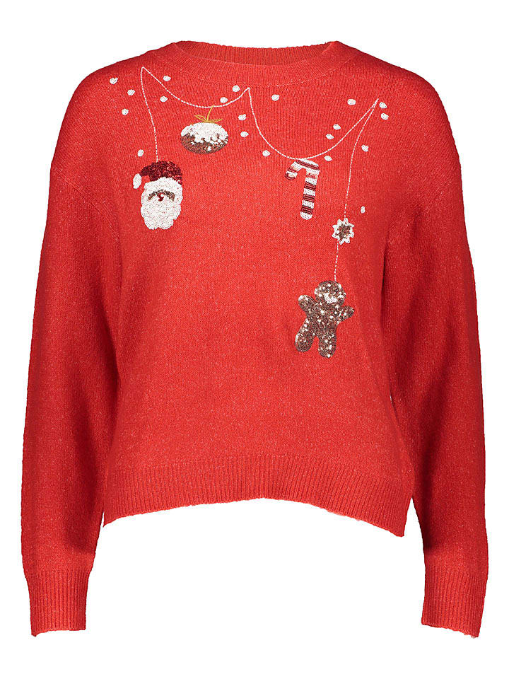 JDY Pullover "Santa" in Rot - M