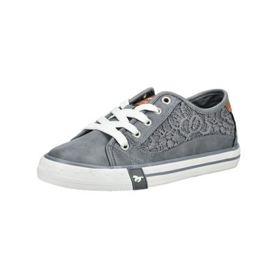Sneaker MUSTANG SHOES "Mustang Shoes Sneaker Lederimitat/Textil", Damen, Gr. 37, Textil, grau (jeans), Lederimitat, Textil, Schuhe Sneaker