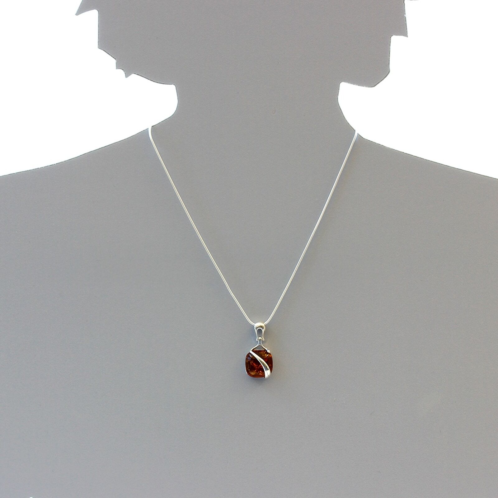 Kette mit Anhänger OSTSEE-SCHMUCK "Ostsee-Schmuck Kette mit Anhänger Eni Kette mit Anhänger Eni" Gr. 42, silber (weiß, neutral), Halsketten, Damen, 42cm, Silber 925 (Sterlingsilber), L: 42, Kette mit Anhänger