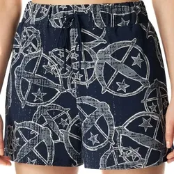 Schiesser Mix and Relax Women Shorts Dunkelblau Baumwolle Medium Damen