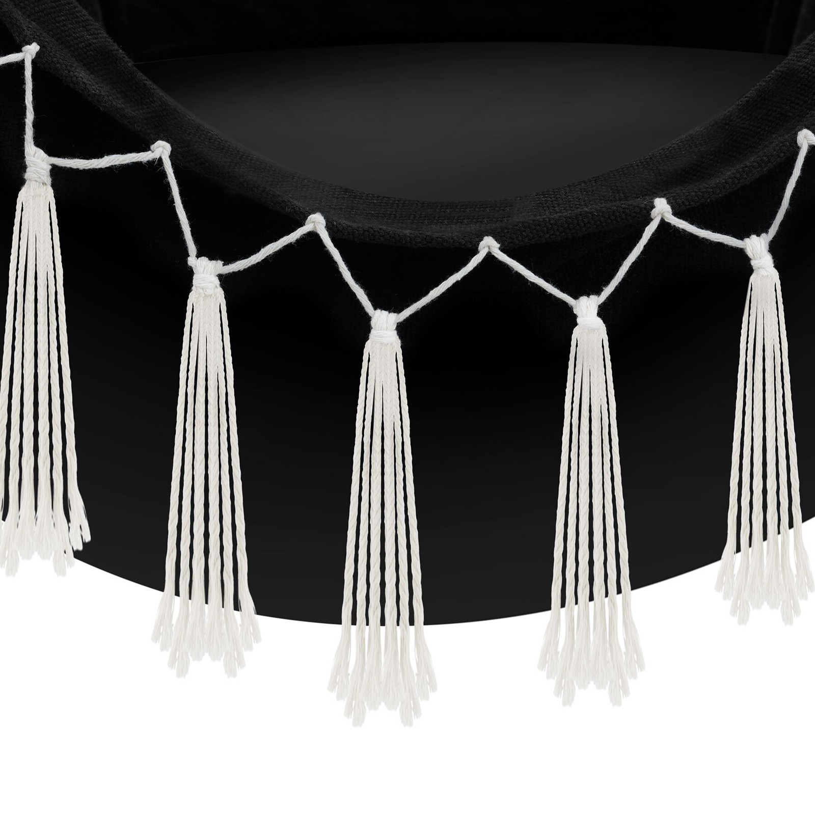 Hangstoel Malika zwart boho-stijl met draagkracht 150kg van TecTake GmbH