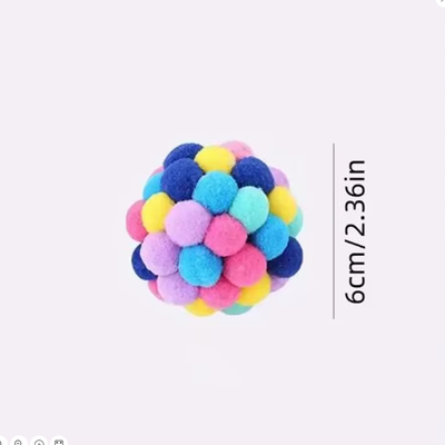 Quick Pick Pro PurrBounce Interactive Cat Toy Plush Ball Self Play Cat Toy Ball For Active Indoor Cats large Size 1 Pack