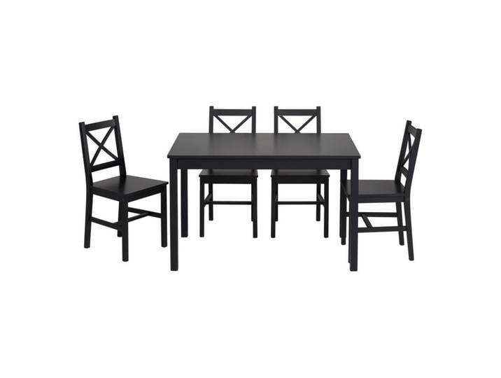 Coin repas table + 4 chaises OWEN noir
