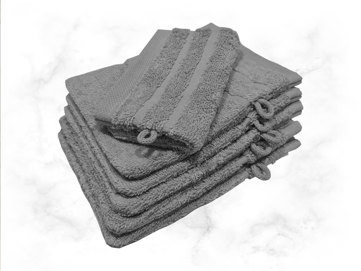 Samatex Set van 6 Washandjes - Grijs