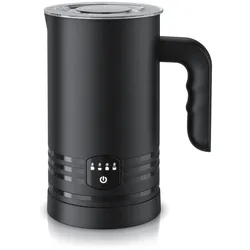 Arendo Milchaufschäumer mit 4 Programmen, 400 W, für warmen und kalten Schaum, Doppelwandgehäuse und Abschaltautomatik, schwarz