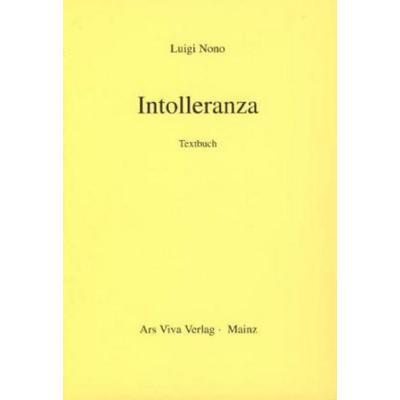 Intolleranza 1960, Geheftet von , Schott Music, 978-3-7957-3620-0