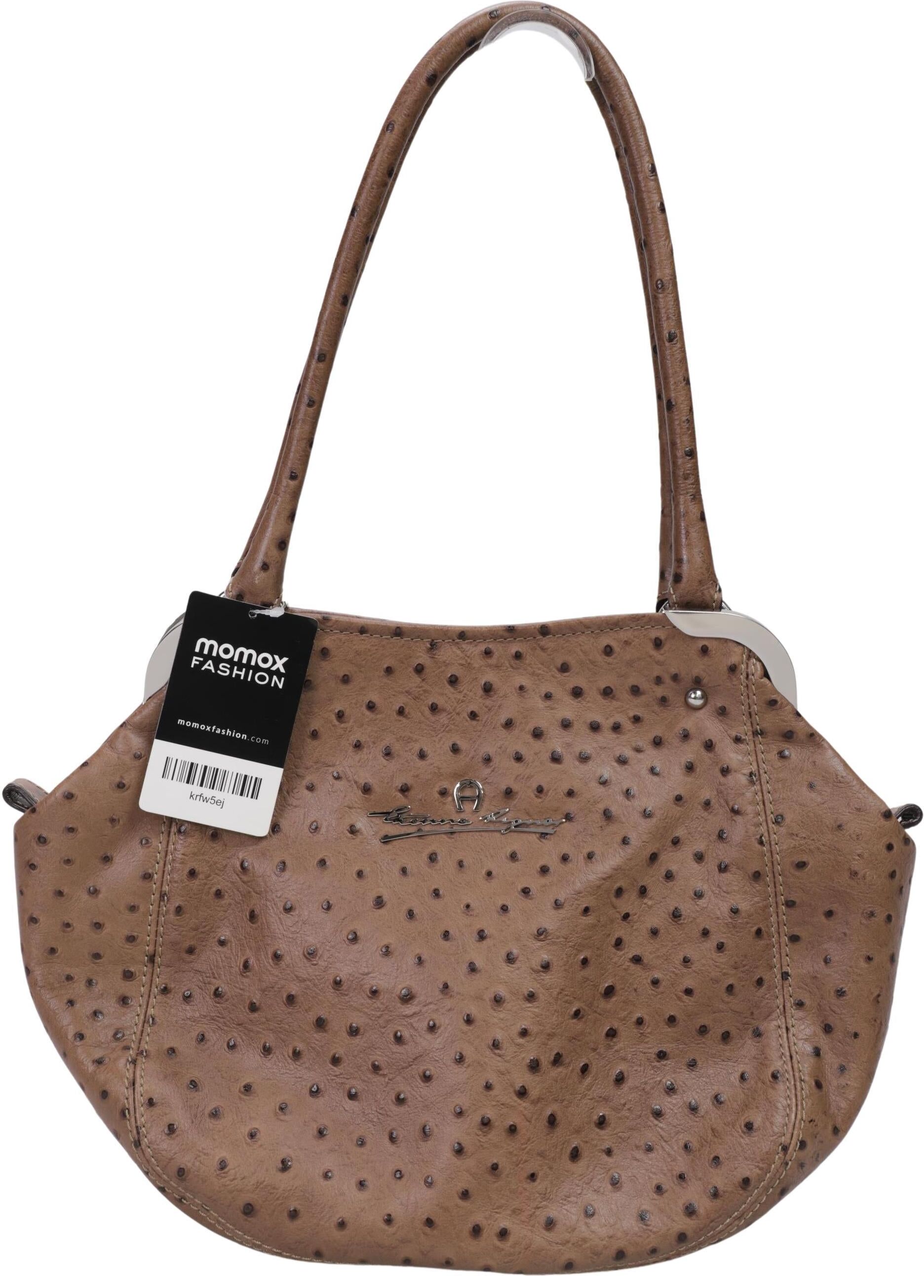 Aigner Damen Handtasche gross Leder, Braun, Leder / kein / Etikett - Second Hand