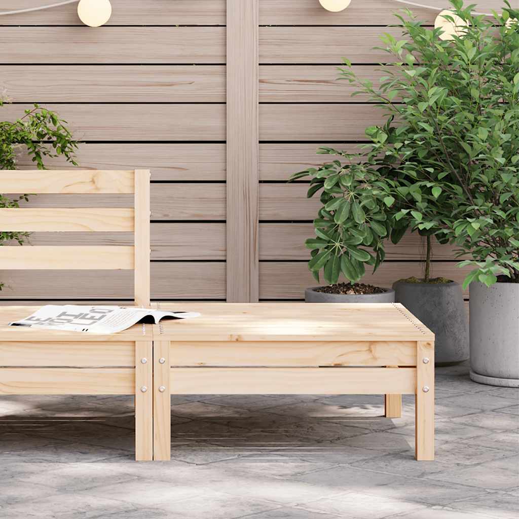 vidaXL Corner Sofa Solid Pine Wood Natural Pine Standard