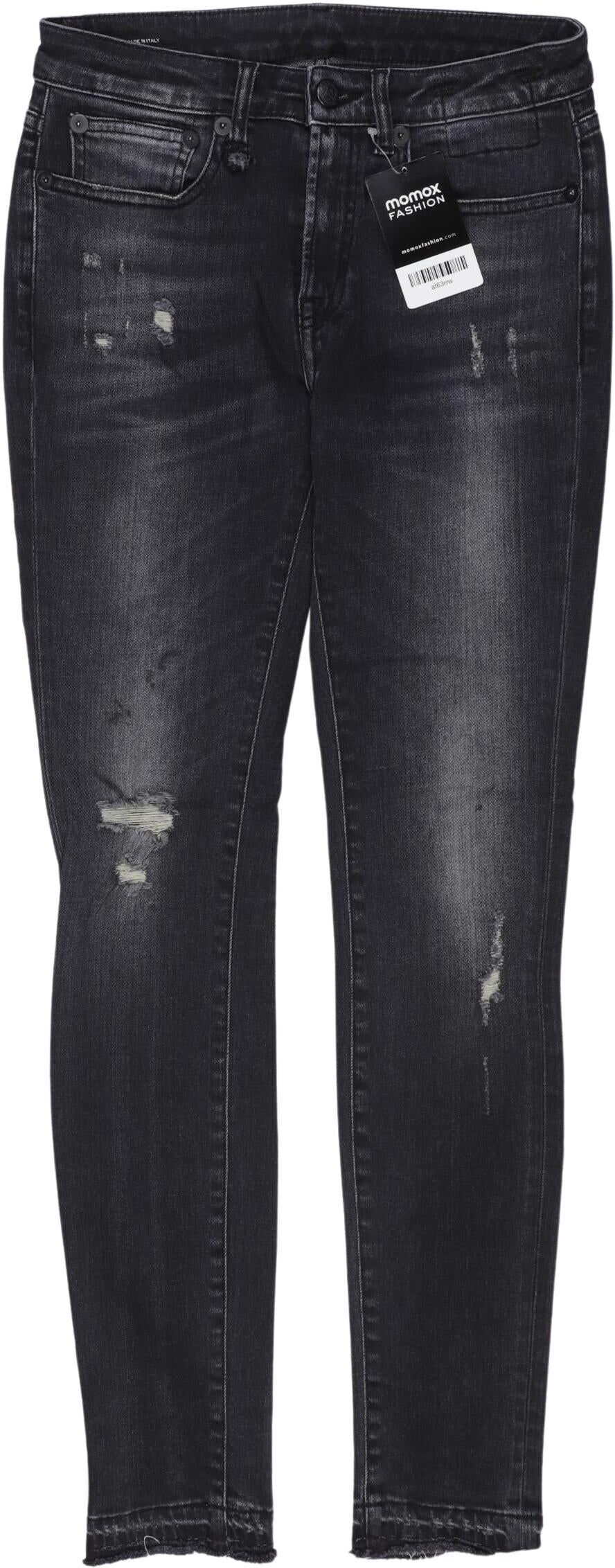 R13 Damen Jeans, Grau, Gr. W24, Elasthan / Baumwolle - Second Hand