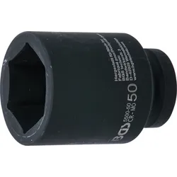 BGS Kraft-Steckschlüssel-Einsatz Sechskant, tief | Antrieb Innenvierkant 25 mm (...