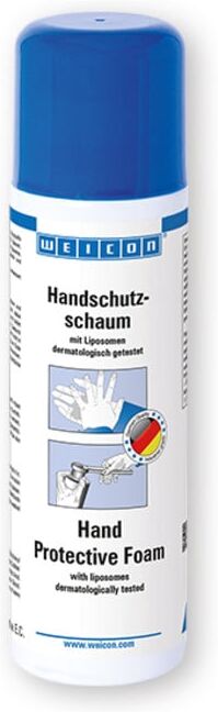 WEICON Handschutzschaum, unsichtbarer Handschuh, dermatologisch getestet, 200 ml, weiß (11850200)