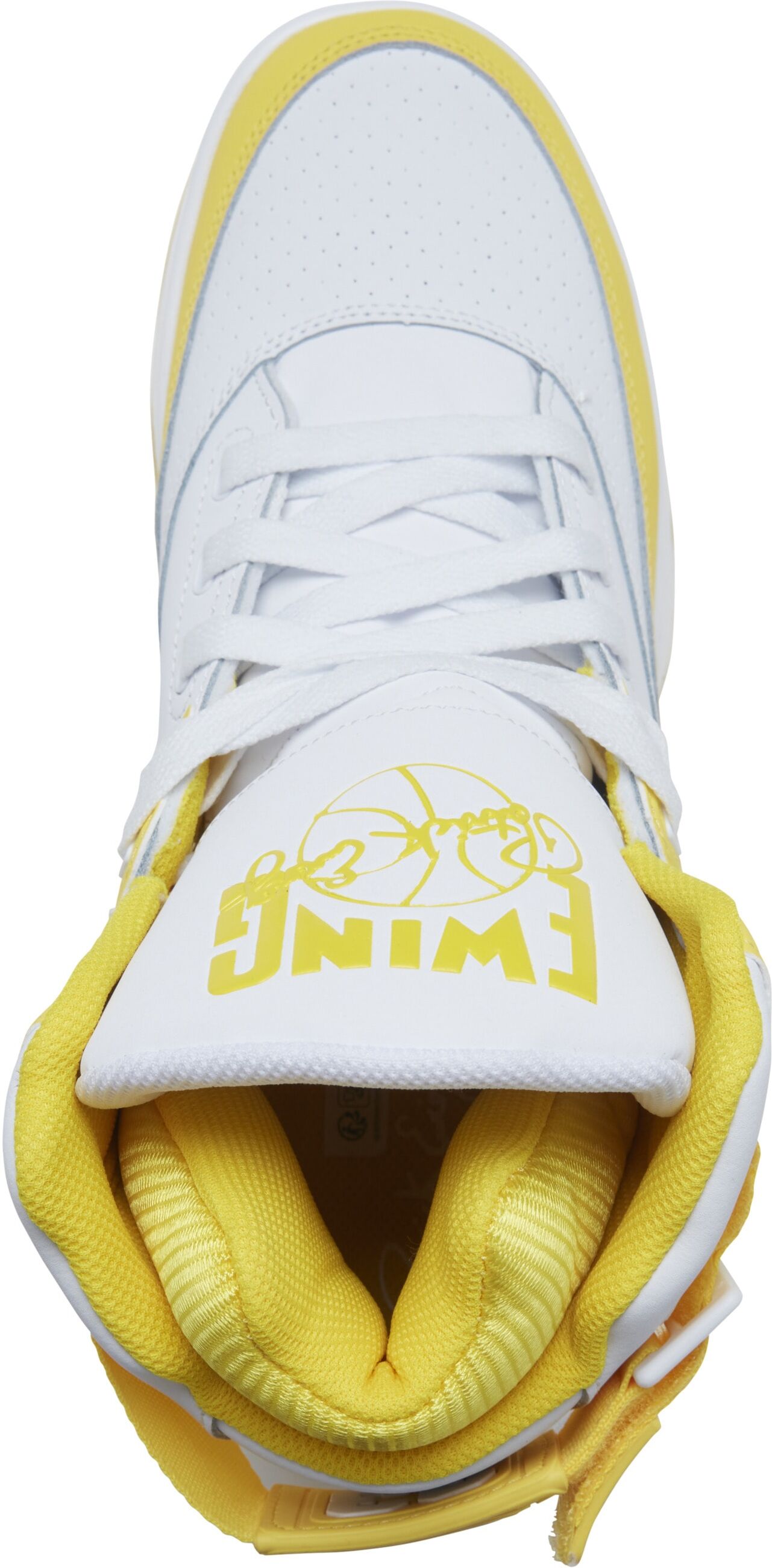 Trainingsschuh EWING "Ewing EWING 33 HI", Damen, Gr. 11, weiß, vibrant gelb, vibrant gelb, Leder, Schuhe