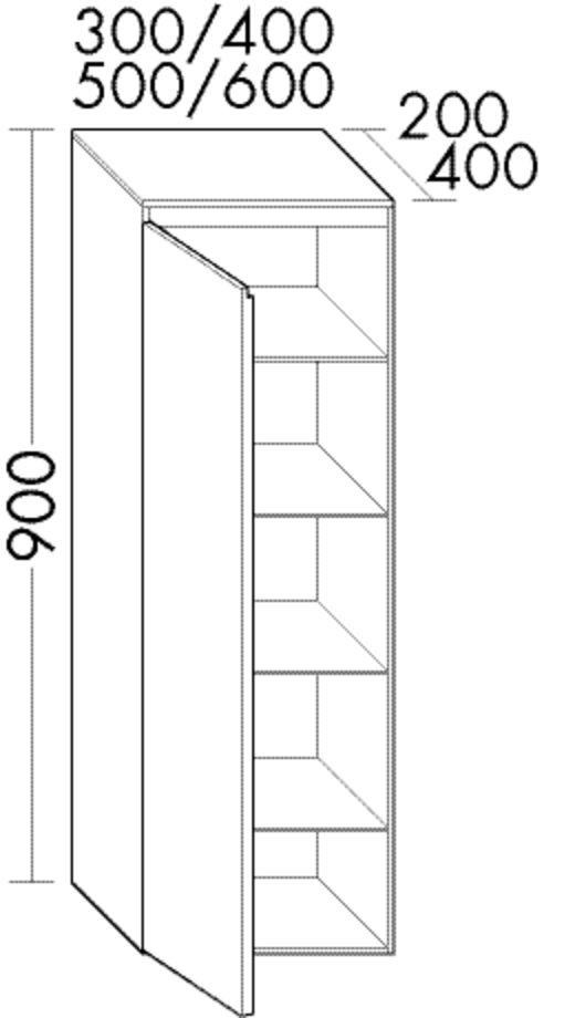 Burgbad Halbhochschrank rc40 Nussbaum Cognac/Nussbaum Cognac, UHEV050RF4609A0276 UHEV050RF4609A0276