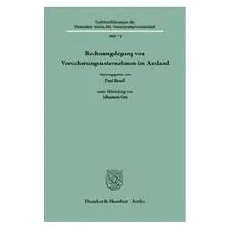 Rechnungslegung von Versicherungsunternehmen im Ausland., Fachbücher von Paul Braess