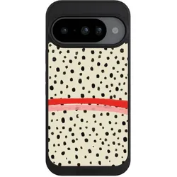 Nivocase Handyhülle für Google Pixel 10 Hülle NIVOpure Case Schwarz Kunst Punkte Streifen (Google Pixel 10), Smartphone Hülle, Schwarz