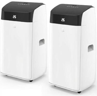 YUN 14000 BTU Portable Air Conditioner, 3-in-1 Cooling, Fan & Dehumidifier, Cools 700 Sq Ft, Remote, Quiet - White
