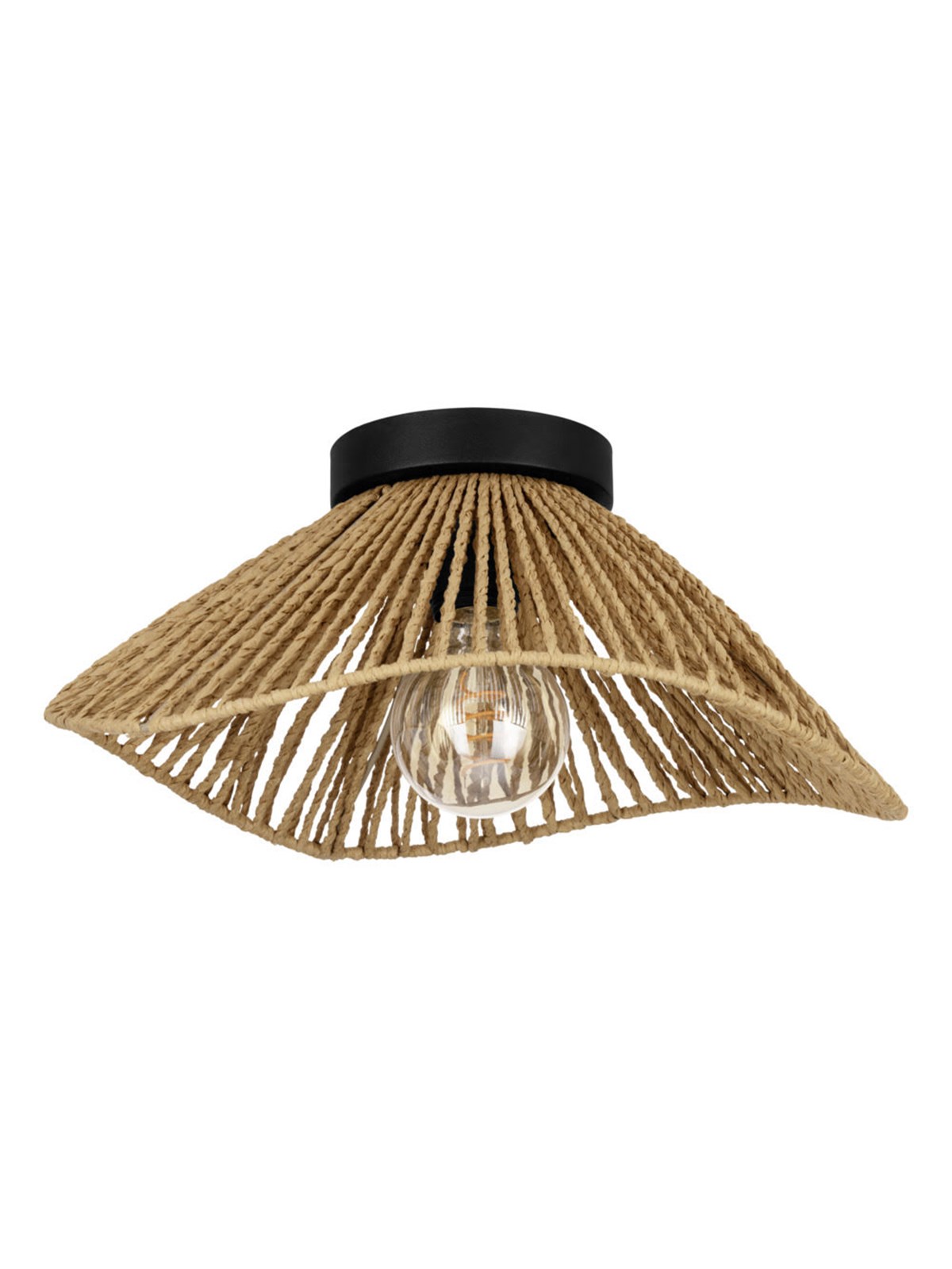 EGLO LAVIST DECKE Ø390 E27 SCHWARZ/NATUR FSC