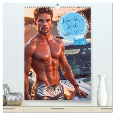 Knackige Kerle - Power & Passion (hochwertiger Premium Wandkalender 2026 DIN A2 hoch), Kunstdruck in Hochglanz