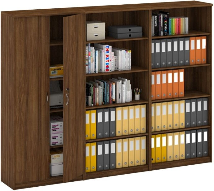 B2B Partner Schrank-Set MIRELLI, Typ VIII – Nussbaum