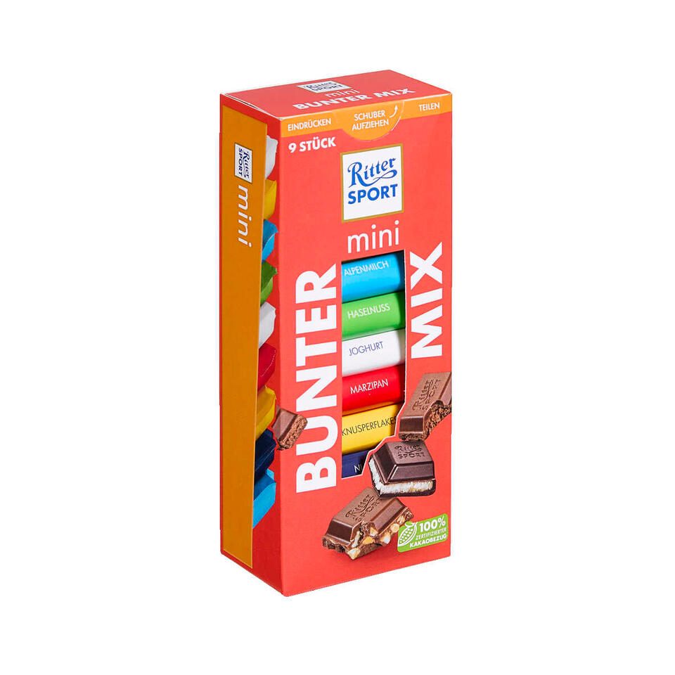 Ritter SPORT Mini bunter Mix Turm Schokolade 5651107007