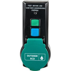 REV-Ritter Personenschutzschalter PRCD, IP44 Spritzwasserschutz, Steckdosenadapter, 30 mA