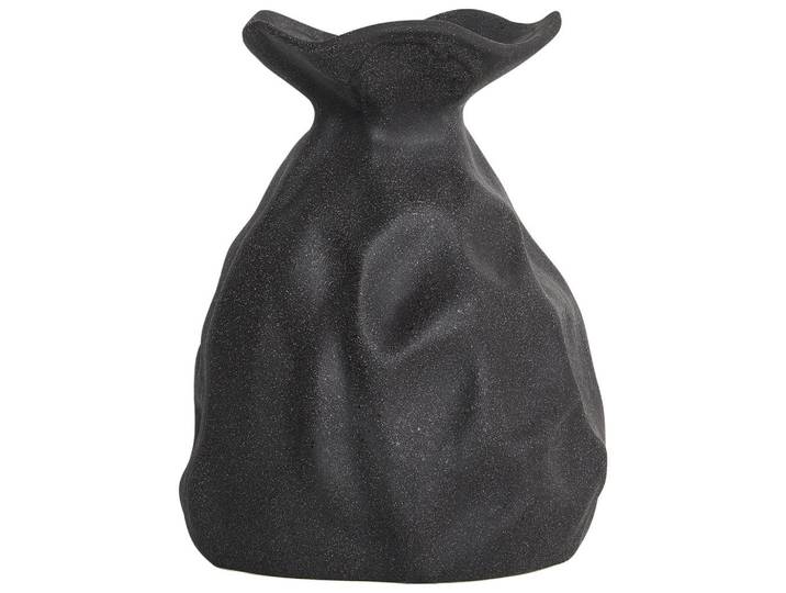 Beliani Blumenvase Steinzeug schwarz Coontail, Schwarz, Mode, 31 cm, Dekoration, Vasen, Keramikvasen