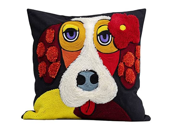 Kare Design Kissen Make Up Dog, 45x45cm (LxB)