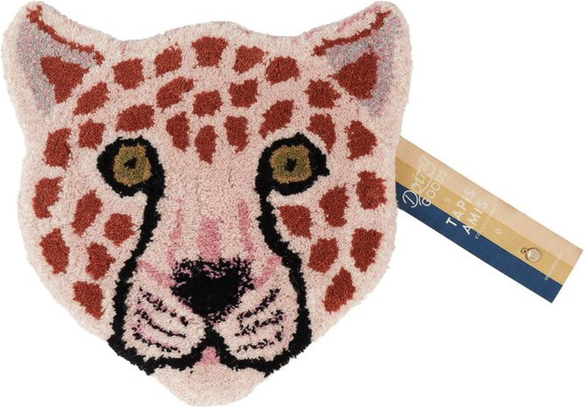 Doing Goods Dierenkop Pinky Leopard Wanddecoratie voor Kinderen