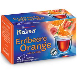 Meßmer Tee Erdbeere-Orange, Früchtetee, 45 g, 20 Beutel