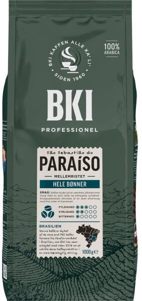 Bki Paraiso Kaffe Helbønner, 1000 G