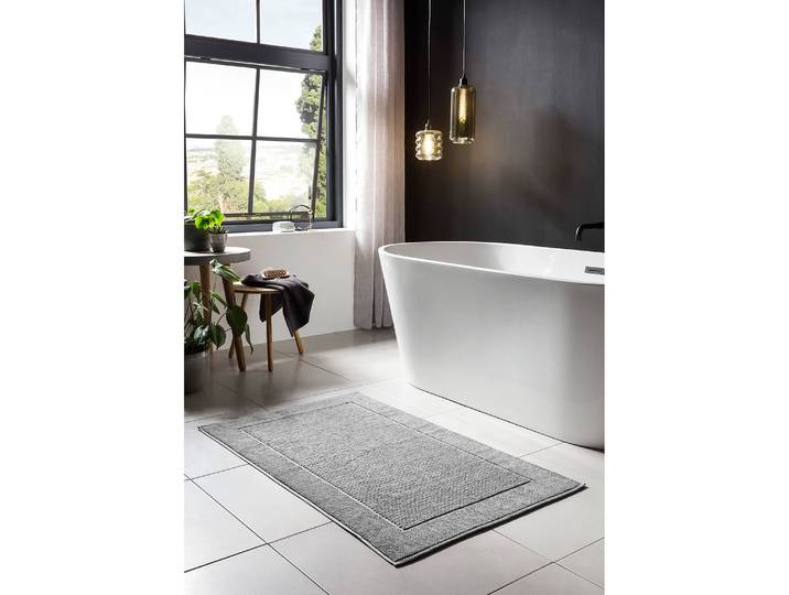 Badteppich Damian 70 x 120cm Silber/Silber