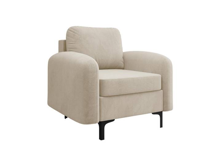 Mirjan24 Sessel Venice, Naturfarben, Metall, Rechteckig, 94x96x92 cm, Wohnzimmer, Sessel, Polstersessel