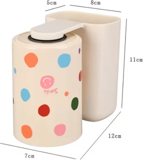 Inspire Curations Magnetic Wall Mounted Toothbrush And Cup Holder dots