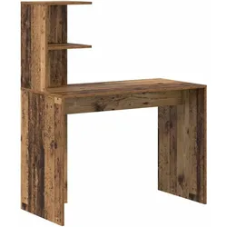 vidaXL Schreibtisch mit Regal Altholz 102 x 50 x 124 cm Holzwerkstoff
