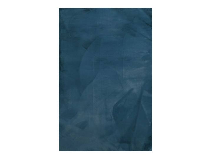 Tapis effet peau de lapin doux tufté pétrole pour salon 200x200