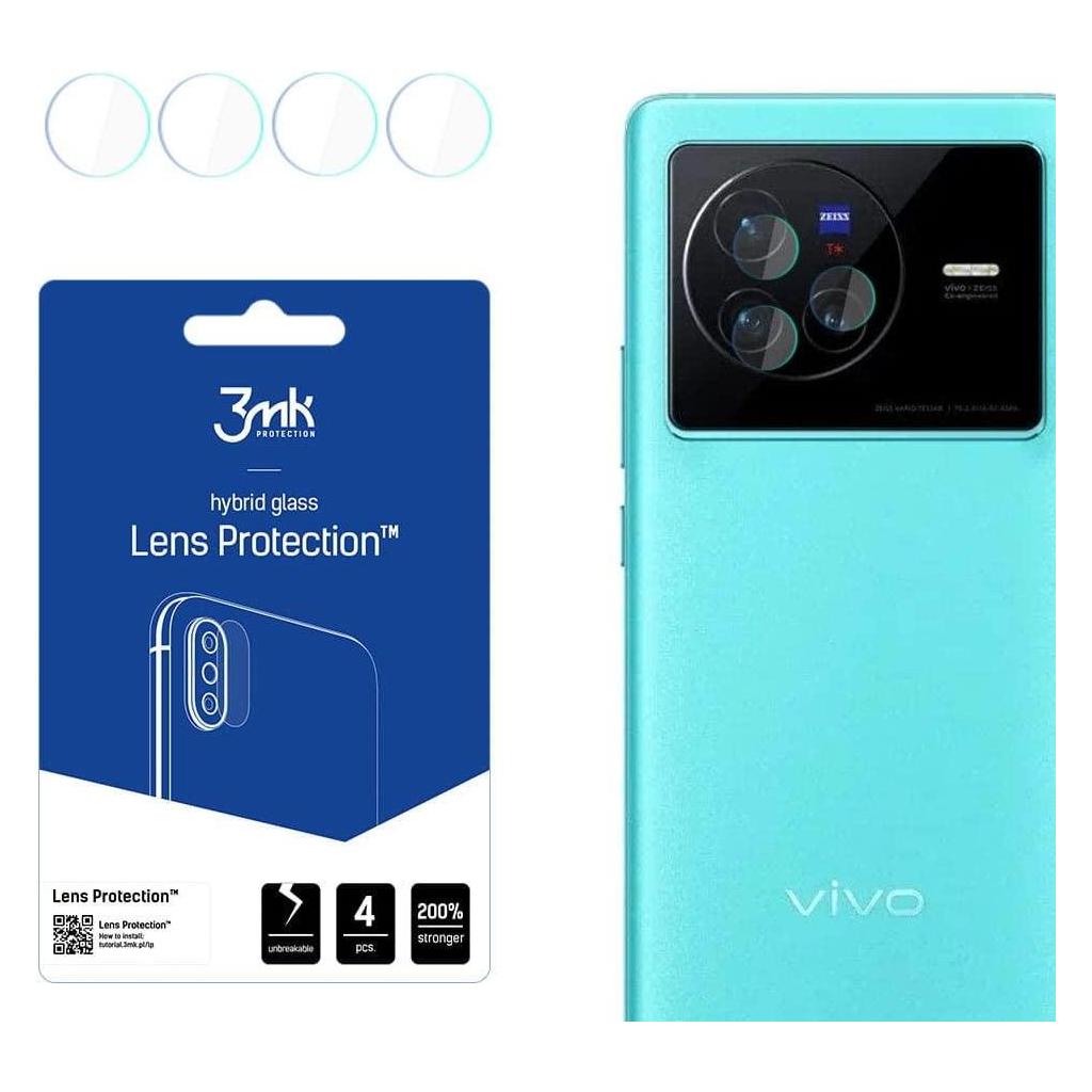 3MK Lens Protect Vivo X80 Ochrona na obiektyw aparatu 4szt (4 Stk., Vivo X80) (5903108477055)