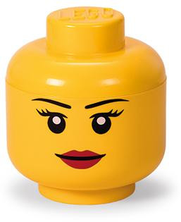 LEGO Opbergkop Girl, maat S, 2 liter, geel