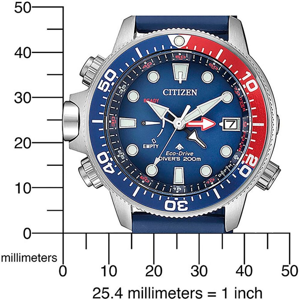 Taucheruhr CITIZEN "Promaster Eco-Drive Aqualand 200m", blau (blau, blau), Armbanduhren, Herren, silberfarben, Taucheruhr, Armbanduhr, Herrenuhr, Solar, Datum