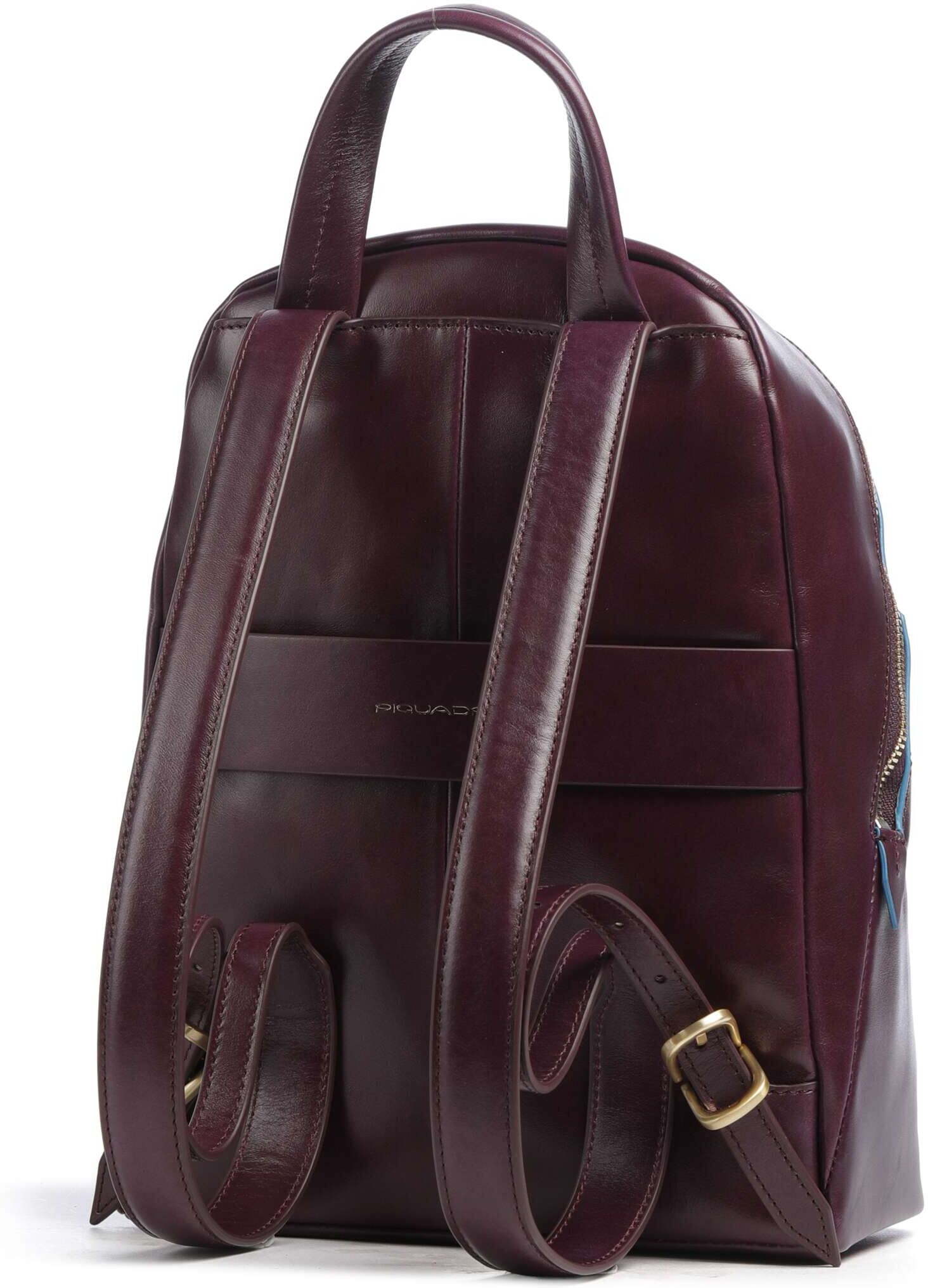 Piquadro Blue Square Rucksack aus Leder, lila