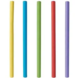 500 Cocktail Trinkhalme, Papier Ø 7 mm · 15 cm farbig sortiert