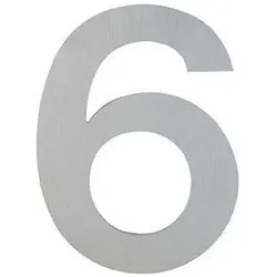 Magni, Hausnummer + Türschild, Hausnummer Ziffer 6 Edelstahl