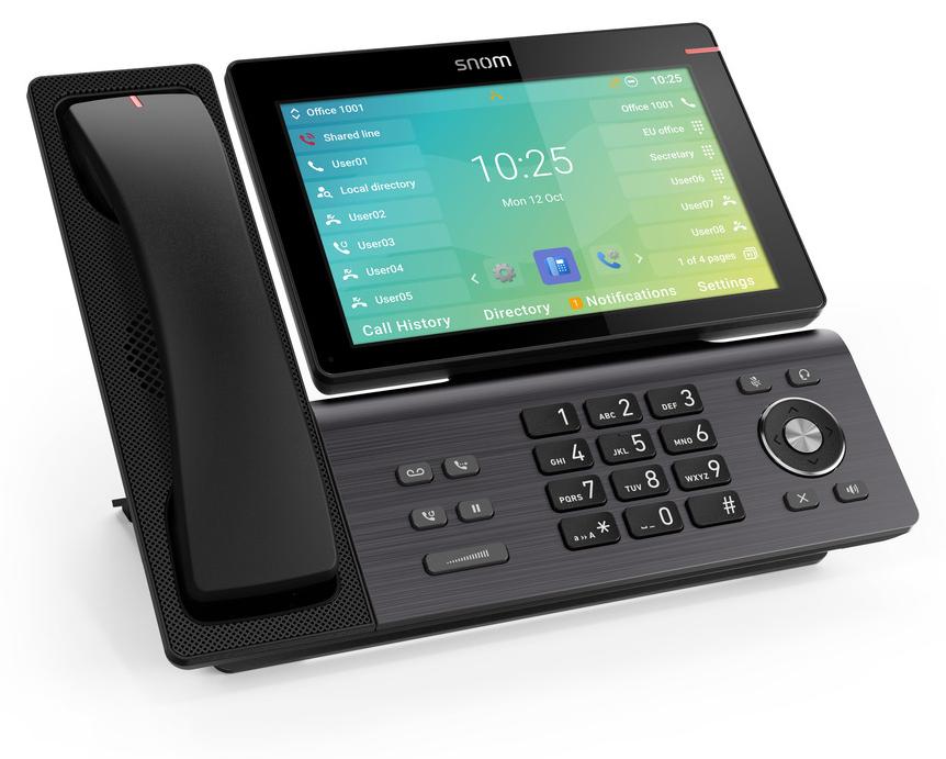 Snom D895M Schnurloses VoIP-Telefon schwarz 4540 - VoIP-Telefon - Voice-Over-IP