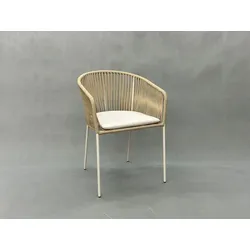 Gartensessel Lozzi Metall Beige Creme