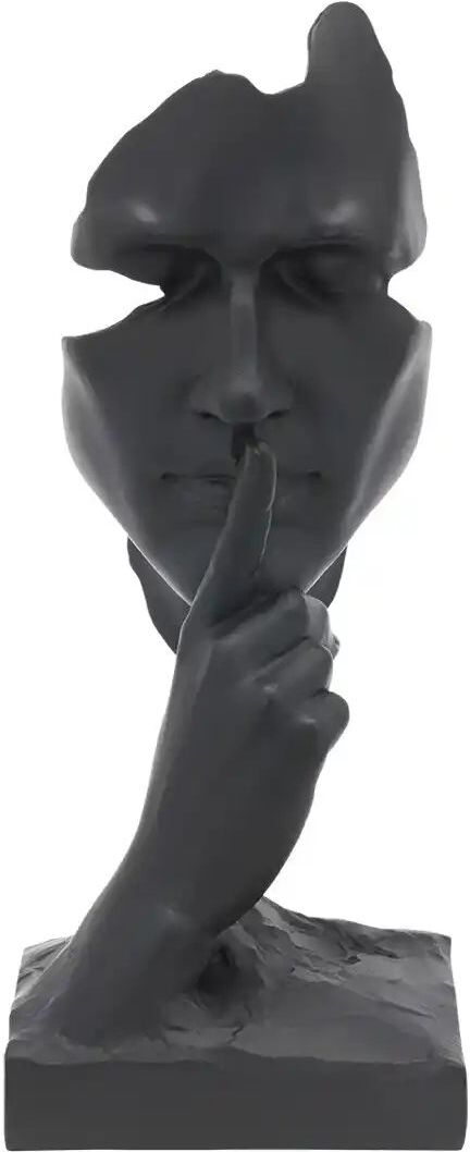 HOME STORY Deko Skulptur Gesicht   ¦ schwarz ¦ Polyresin (Kunstharz) ¦ Maße